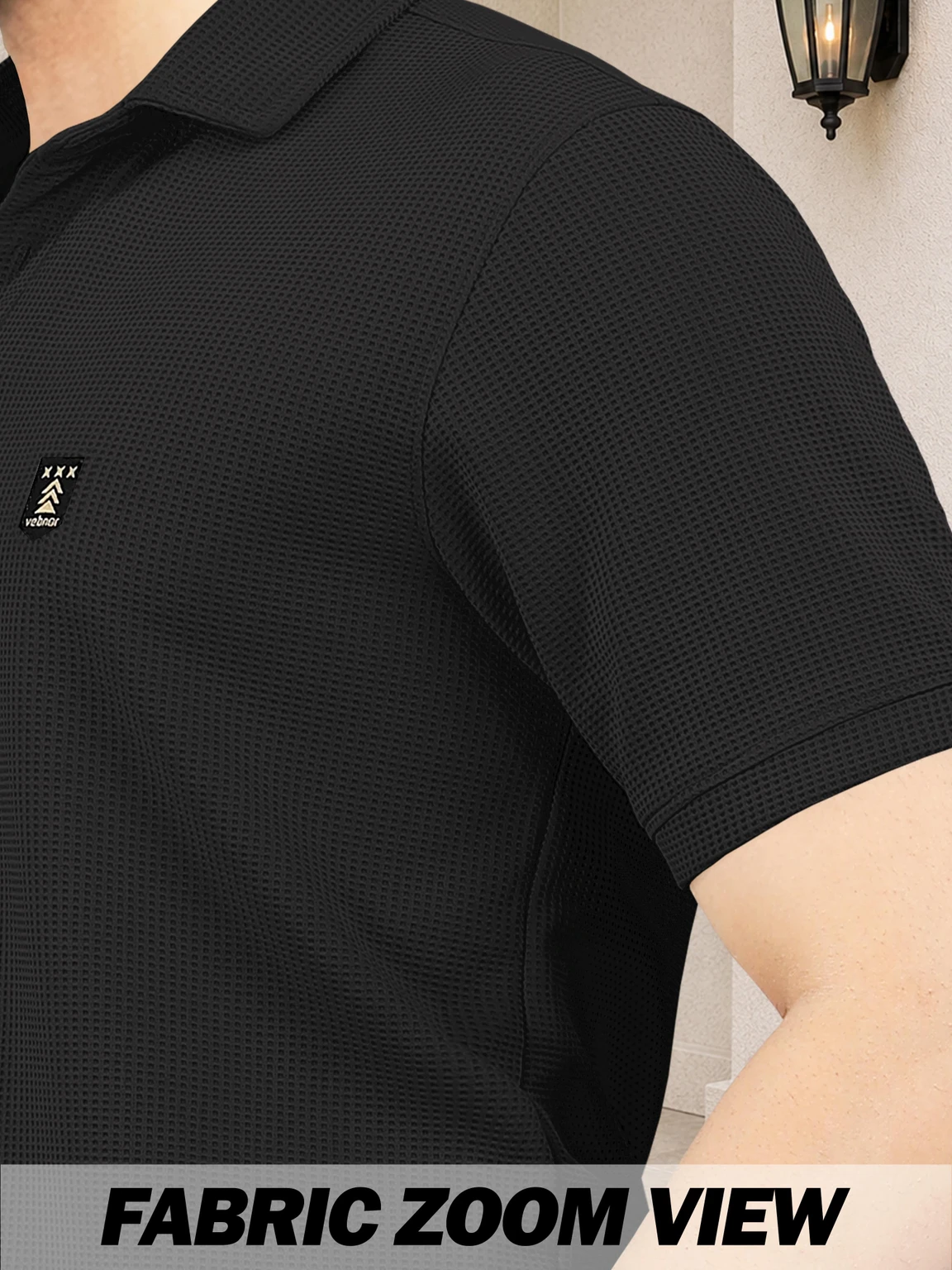 VeBNoR Men Solid Polo Neck Polyester T-Shirt