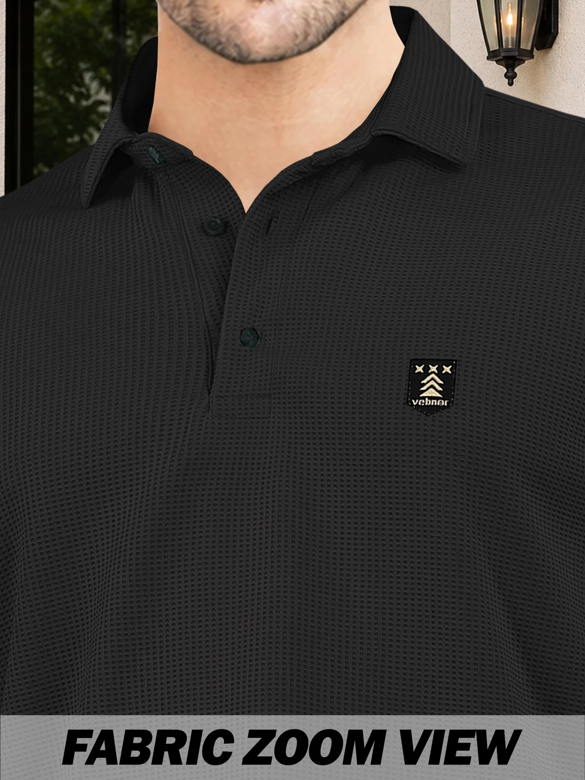 VeBNoR Men Solid Polo Neck Polyester T-Shirt