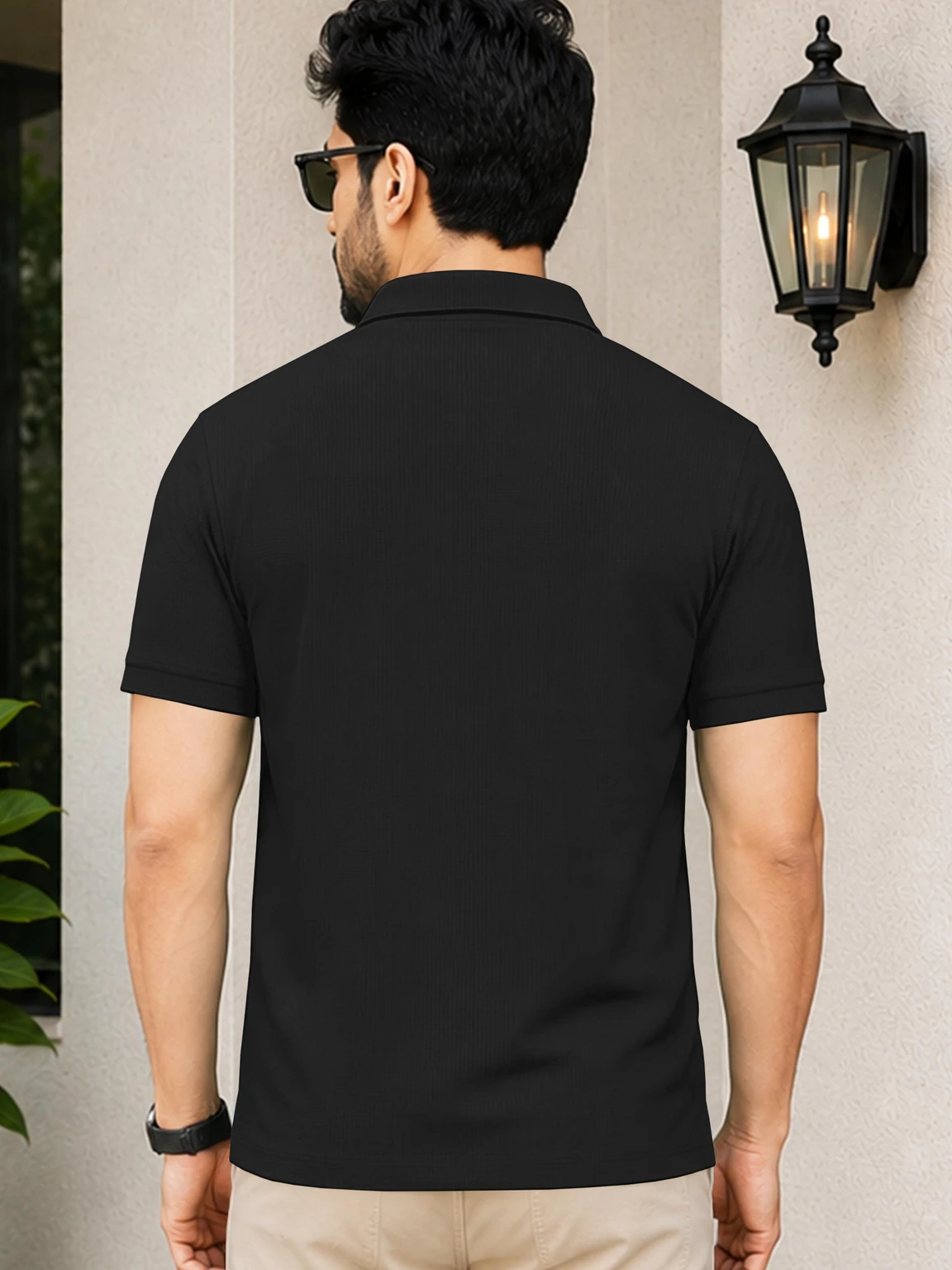 VeBNoR Men Solid Polo Neck Polyester T-Shirt