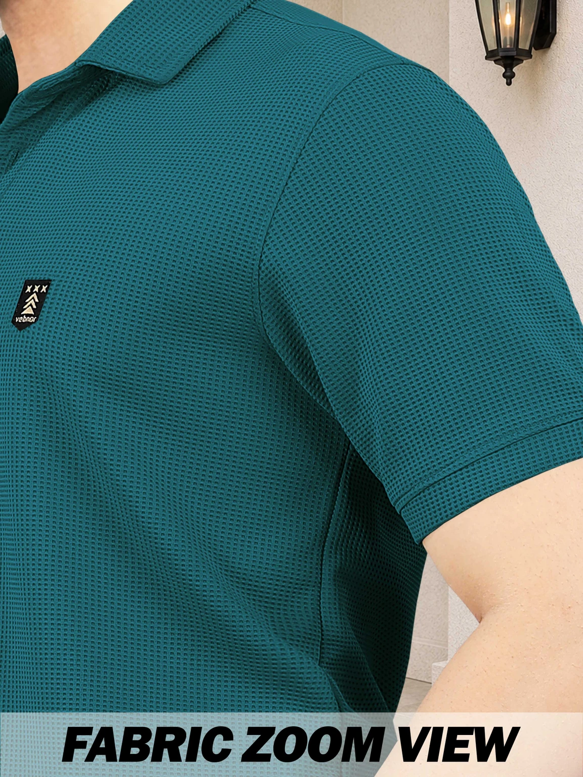 VeBNoR Men Solid Polo Neck Polyester T-Shirt