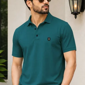 VeBNoR Men Solid Polo Neck Polyester T-Shirt
