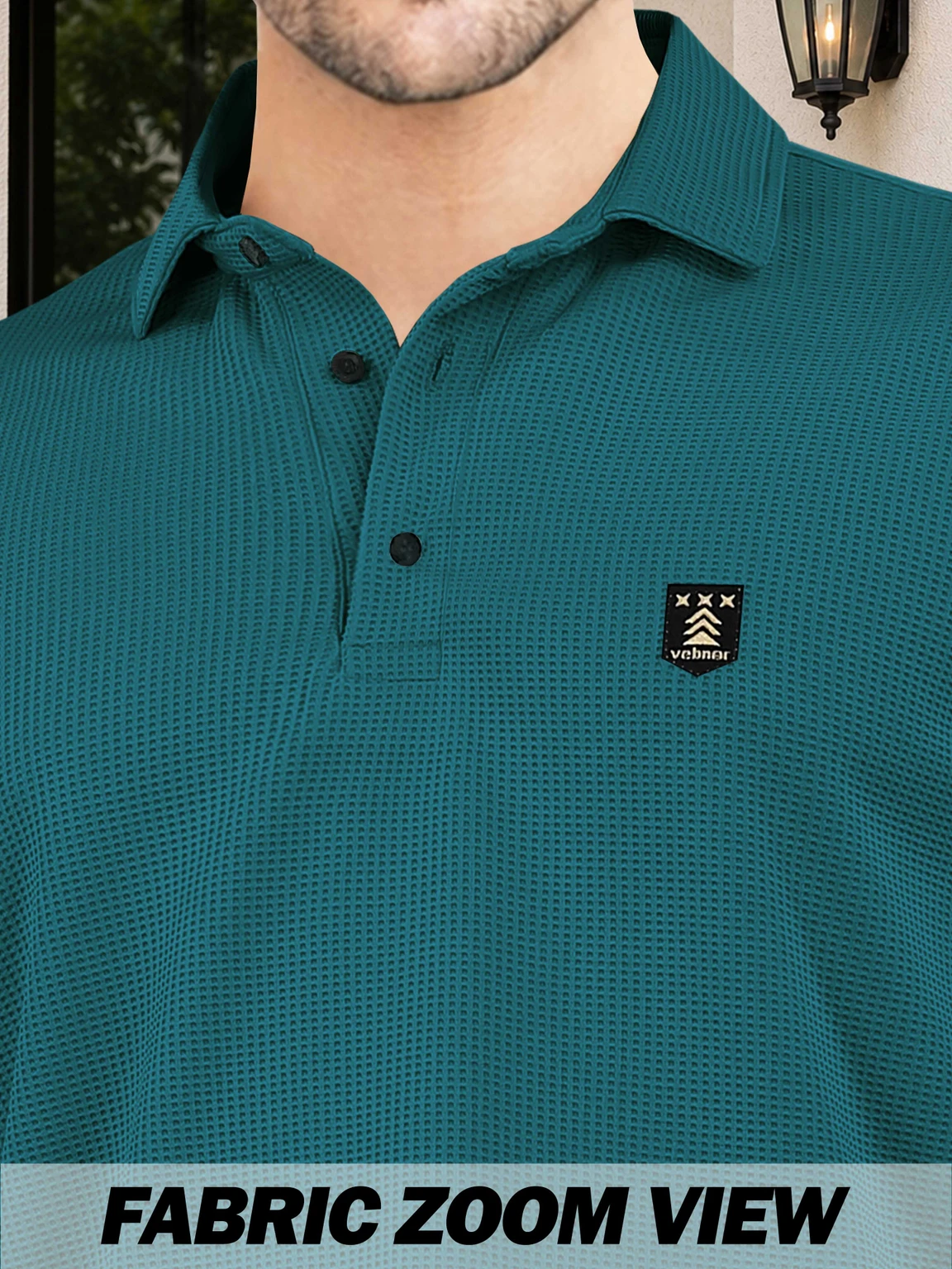 VeBNoR Men Solid Polo Neck Polyester T-Shirt